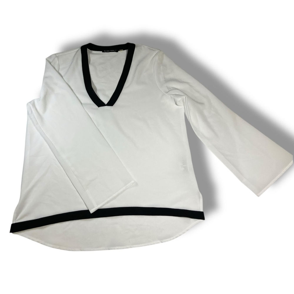 BLACK TAPE_ women’s translucent blouse